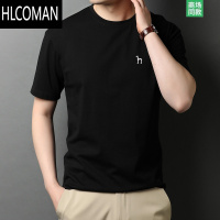 HLCOMAN~邦德圆领短袖T恤男士夏季宽松打底衫男潮