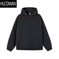 HLCOMAN420G纯色连帽卫衣男新款潮牌宽松百搭情侣外套帽衫上衣