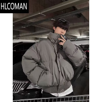 HLCOMAN简约立领短款棉服外套男宽松冬季加厚休闲短款棉衣潮牌百搭