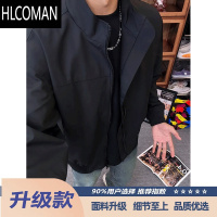 HLCOMANGTAL美式教练夹克外套男款软壳立领cleanfit飞行员棉服