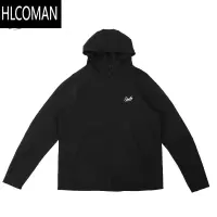 HLCOMAN秋季新款空气层连帽拉链卫衣男帽衫休闲运动百搭上衣外套