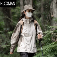 HLCOMAN男女户外三合一2024新款潮牌防风防水夹克情侣登山徒步外套