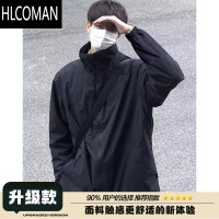 HLCOMAN软壳无帽立领外套男款潮牌户外修身痞帅2024新款工装夹克衫