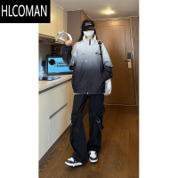 HLCOMANcleanfit渐变夹克男女中性风穿搭立领外套宽松大码防水