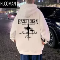 HLCOMAN美式卫衣男款连帽宽松男装帽衫加厚加绒秋季情侣外套
