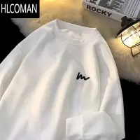 HLCOMAN卫衣男款加绒学生内搭打底衫青少年宽松长袖t恤