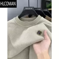 HLCOMAN[一体绒]男士卫衣冬季加绒加厚圆领毛衣男2023新款打底衫p暖潮
