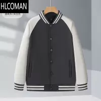 HLCOMAN棒球服外套工作服定制印logo加绒长袖卫衣团体服工装男女订制