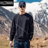 HLCOMAN470G银狐绒加绒卫衣男款休闲内搭上衣外套打底衣服