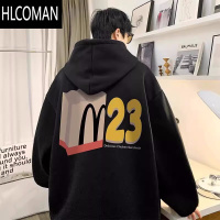 HLCOMAN300斤加大码美式连帽卫衣男装加绒加厚上衣外套潮