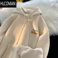 HLCOMAN特大码300斤连帽卫衣男女装加厚加绒宽松外套上衣2