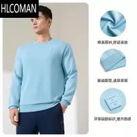 HLCOMAN361运动卫衣男2024秋季圆领男士加绒套头衫男装长袖男生运动服