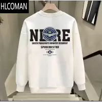 HLCOMAN新款潮牌印花男生上衣时尚套头圆领长袖休闲百搭潮男卫衣加绒