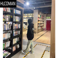 HLCOMAN特大码300斤蜘蛛卫衣男女装宽松美式复古开衫拉链外套2