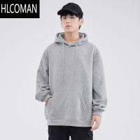 HLCOMANHomePanda加绒加厚连帽卫衣男款美式情侣宽松纯色上衣潮