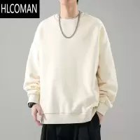 HLCOMANMTVO迈特优480g卫衣男新款圆领美式潮牌加绒打底衫上衣