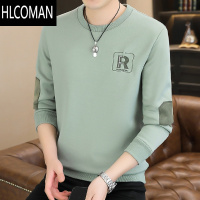 HLCOMAN男士卫衣2024新款上衣加绒秋衣秋季长袖T恤男装衣服男