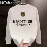HLCOMAN秋季新款潮牌卫衣男简约字母印花长袖棉T恤休闲圆领打底上衣外套