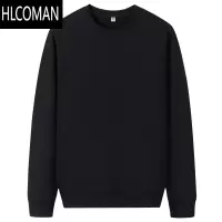 HLCOMAN卫衣男士加绒加厚内搭宽松长袖t恤打底衫上衣套头外穿