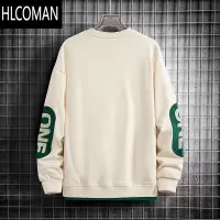 HLCOMAN2024卫衣男新款长袖t恤宽松大码冬季潮胖子圆领加绒打底衫