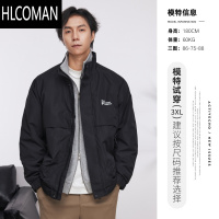 HLCOMAN亦止男装时尚棉服男冬季2024年新款简约立领棉衣加厚p暖夹克外套