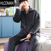 HLCOMAN看守所衣物男冬季加厚加绒男装p暖套装棉服夹棉外套棉袄冬天棉衣