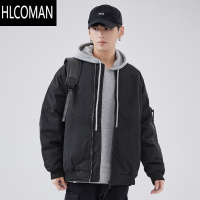 HLCOMAN棒球服棉服男冬季新款潮牌加厚美式青少年工装夹克棉衣外套