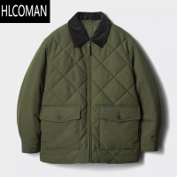 HLCOMAN男装夹层绗缝茄克棉衣外套p暖棉服宽松夹棉夹克24新款