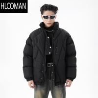 HLCOMAN美式潮流设计感情侣棉服冬季潮牌复古加厚p暖面包服棉袄男士棉衣