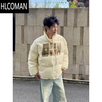 HLCOMANDHSS美式复古贴布刺绣小香风棉服男女宽松冬季p暖立领面包服棉衣