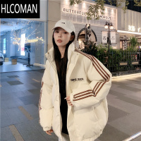 HLCOMAN羽绒棉服男2024新款加厚三条杠棉袄上衣宽松棉衣情侣装冬装