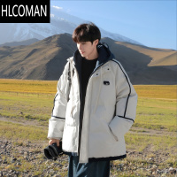 HLCOMAN假连帽棉袄男冬季p暖防寒面包服美式宽松棉衣外套