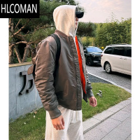 HLCOMAN军绿色ma1飞行员夹克棉服男冬季廓形短款外套硬汉穿搭美式棒球服