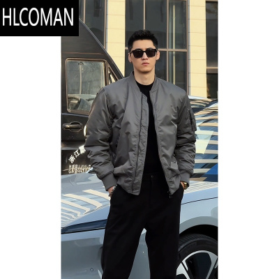 HLCOMAN美式飞行员夹克棉服男款冬季工装教练外套棉衣硬汉穿搭短款棒球服