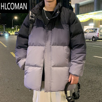 HLCOMAN2024新款棉服男士冬季加厚立领冬装外套羽绒棉衣男生渐变防寒棉袄