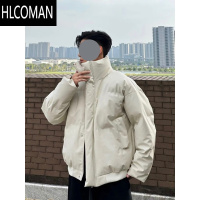 HLCOMAN冬装简约立领短款棉服外套男女加厚p暖宽松皮棉衣休闲面包服