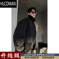 HLCOMAN美式高街bomber廓形羽绒棉服男冬季加厚短款飞行员夹克棉衣高级感