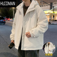 HLCOMAN羔绒棉服男冬季p暖防寒晋江棉衣2024新款双面穿冬季外套棉袄子