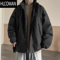 HLCOMAN石墨烯羽绒棉服男款加绒加厚立领棉衣情侣面包服棉袄子外套