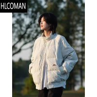 HLCOMAN美式复古立领加厚棒球棉服男女冬季纯色面包服百搭宽松棉衣外套潮