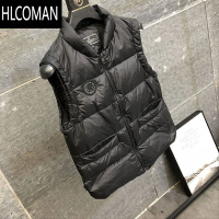 HLCOMAN潮牌男士新款休闲棉服马甲修身时尚坎肩棉衣背心马夹外套潮