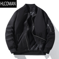 HLCOMAN飞行员夹克定制工作服印字LOGO企业工装外套订做刺绣棒球服男