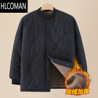 HLCOMAN2024新款冬季爸爸棉衣男中老年加绒加厚棉服老人爷爷p暖上衣外套