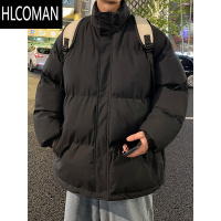 HLCOMAN羽绒棉服男款2024冬季新款潮牌加厚修身短款外套美式宽松棉衣袄子