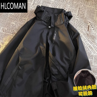 HLCOMAN美式三合一外套男秋季软壳户外防风防水登山服情侣机能夹克