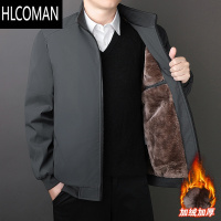 HLCOMAN2023新款立领棉衣男士中老年夹克加棉加厚p暖休闲外套上衣服