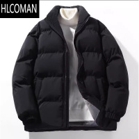 HLCOMAN冬季羽绒棉服外套男痞风宽松p暖学生面包服纯色棉袄休闲棉衣