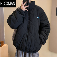 HLCOMAN菱形格棉衣男冬季加厚宽松ins潮牌棉服外套韩版潮流p暖棉袄