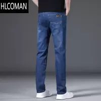 HLCOMAN男士牛仔裤男宽松直筒潮牌男裤中年休闲百搭弹力新款长裤