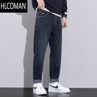 HLCOMAN直筒弹力牛仔裤男士2024新款男裤复古休闲裤子男款